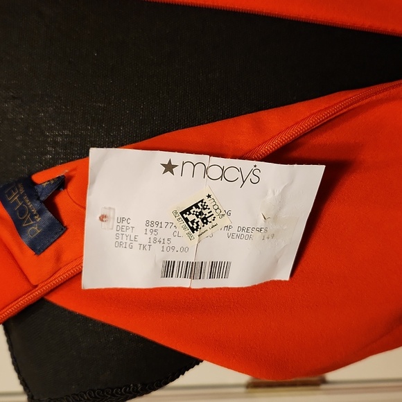 Rachel Roy Bare Shoulder Beauty. Orange RedNew With Tags.  Size XL. - Picture 3 of 3